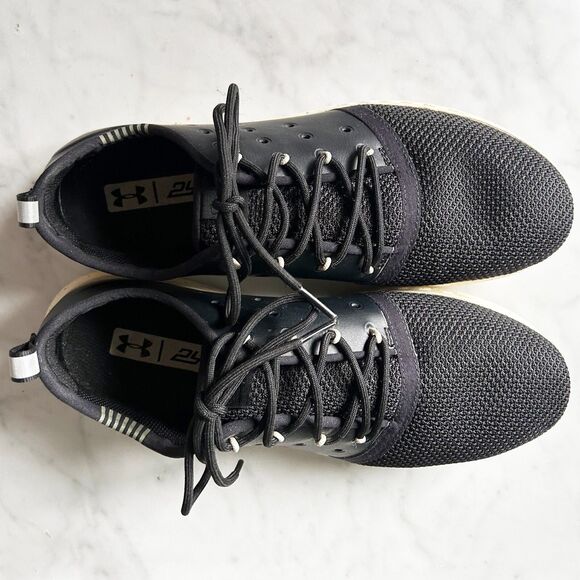 Under Armour UA Charged 24/7 Sneaker Low Black Leather/Mesh - Women's Size 9.5 - Picture 8 of 8